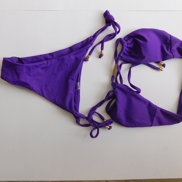 Purple Two Piece Bathing Suit - Picture 3 of 6